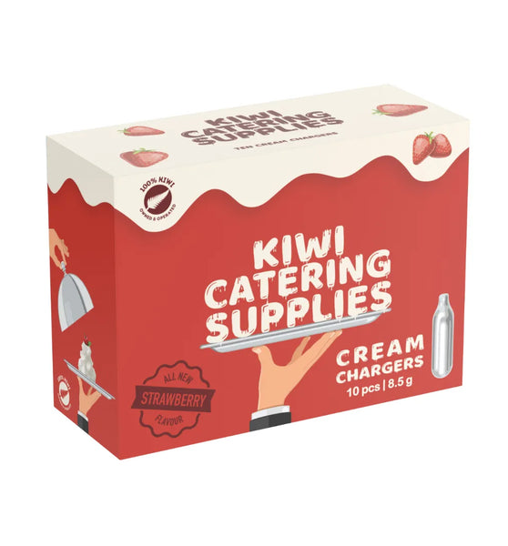 10 Strawberry Flavoured Cream Chargers (8.5 g) (CLEARANCE)