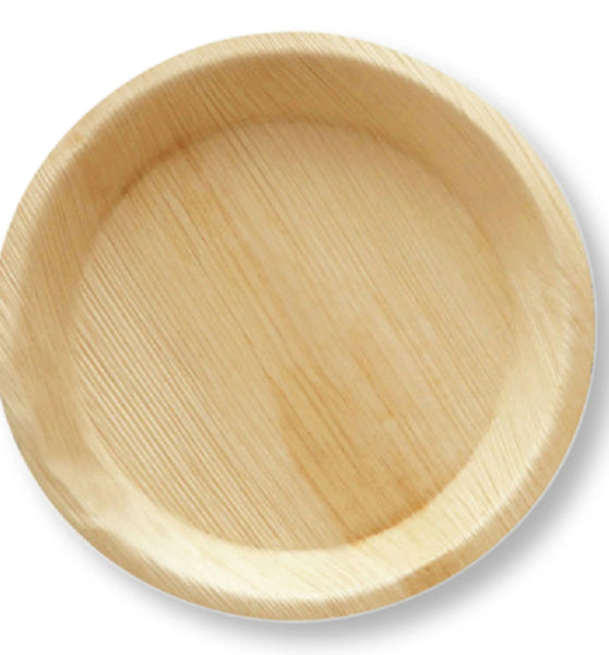 Palm Leaf Round Plate Lip 20cm (25 PACK)