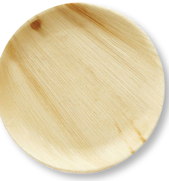 Palm Leaf Round Plate 25cm (25 PACK)