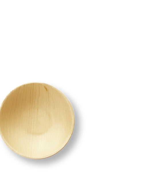 Palm Leaf Round Dish 9×2.5cm (25 PACK)