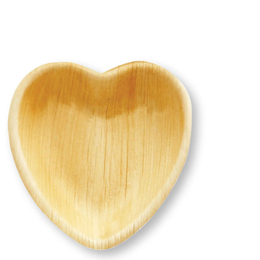 Palm Leaf Heart Dish 16 x 17cm (25 PACK)