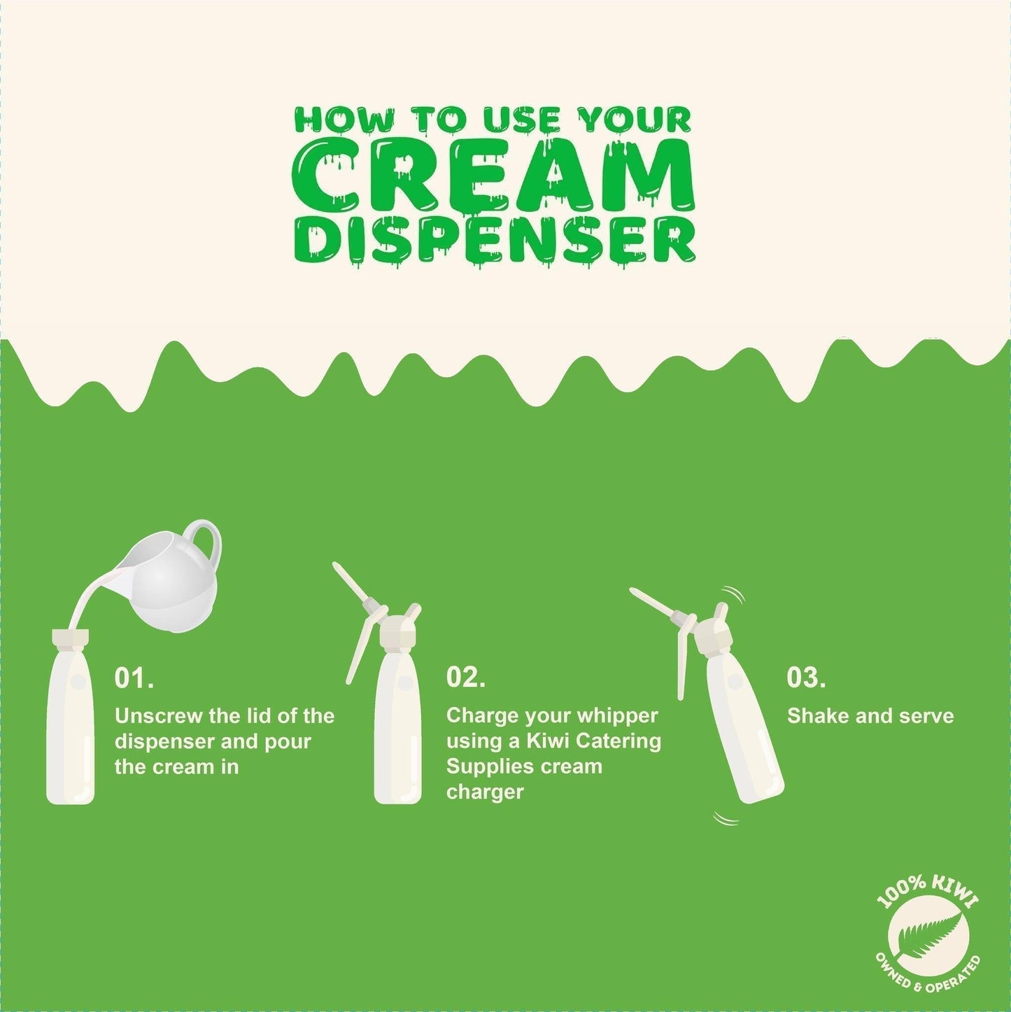 Aluminium Whipped Cream Dispenser 0.5L (4 Colours Available) - Kiwi Catering Supplies