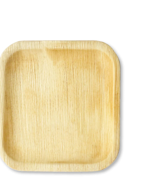 Palm Leaf Square Flat Plate 15cm (25 PACK)
