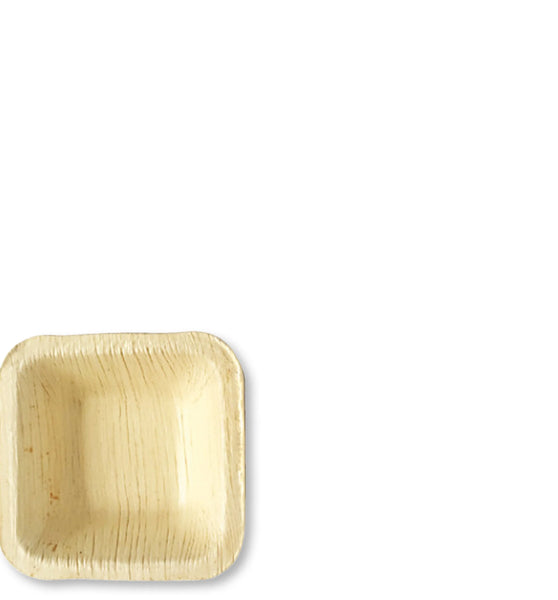 Palm Leaf Square Sauce Dish 8cm (25 PACK)